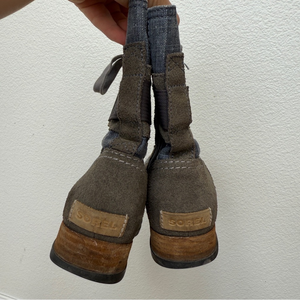 Sorel Major Carly Leather Combat Boots Size 7 - Picture 4 of 7